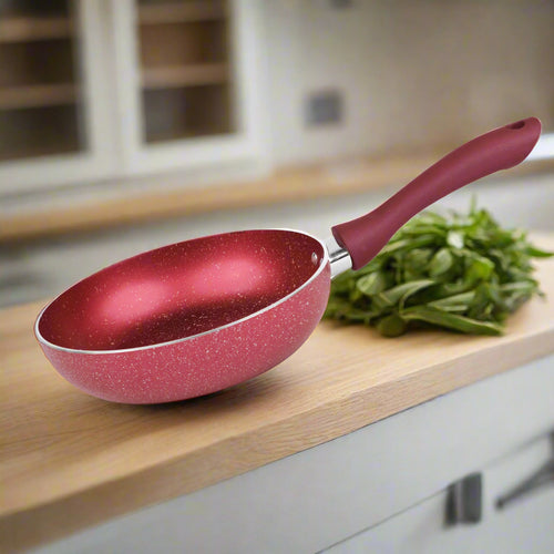 Chef Granito Series 3 Layer Marble Coating Nonstick Fry Pan - Maroon