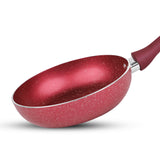Chef Granito Series 3 Layer Marble Coating Nonstick Fry Pan 20cm - Maroon - chef cookware