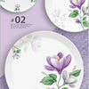 Majestic Luxury Crystal Coated Melamine Dinner Ware 72 Pcs Dinning Set - 8 Persons Serving -102