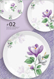 Majestic Luxury Crystal Coated Melamine Dinner Ware 72 Pcs Dinning Set - 8 Persons Serving -102