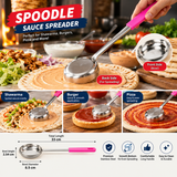 Majestic Chef 8 oz Solid Stainless Steel Portion Control Ladle Spoodle