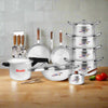 Majestic Chef Legacy Metal Finish Soft Anodised Heavy Guage Aluminum Grand Set 27 Pcs