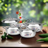 premium quality aluminum cookware metal finish cooking pots at best cookware brand in PakistanFish-pot-set