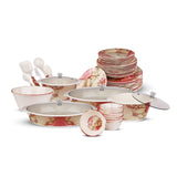 Majestic Luxury Crystal Coated Melamine Dinner Ware 72 Pcs Dinning Set - 8 Persons Serving -307