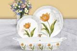Majestic Luxury Crystal Coated Melamine Dinner Ware 72 Pcs Dinning Set - 8 Persons Serving -101