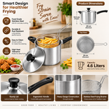 New Chef Chips Fryer Metal Finished [20 Cm]-Metal Finish