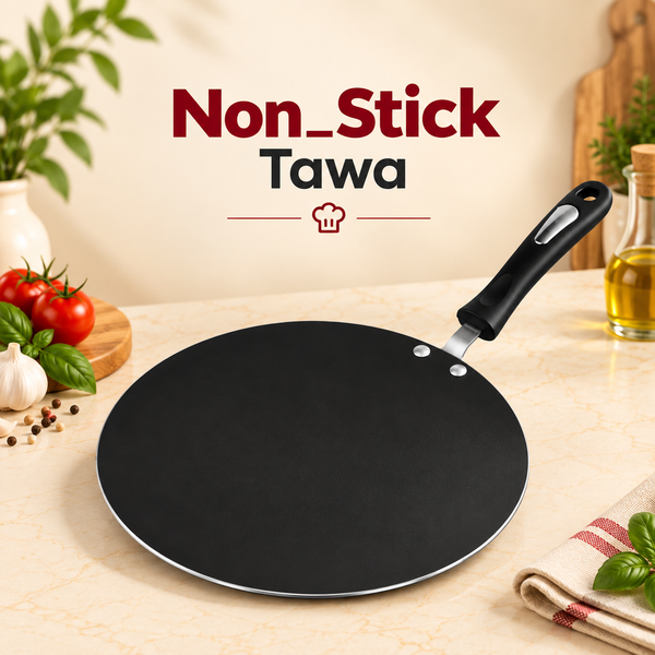 Chef Best Non Stick Tawa / Paratha Pan - Fix Handle - 30 cm