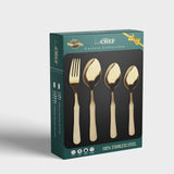 Chef Stainless Steel PVD Coating Gold Plated Cutlery Gift Box Set - 06 Person Serving