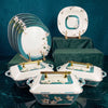 Majestic Luxury Crystal Coated Melamine Dinner Ware 72 Pcs Dinning Set - 8 Persons Serving -404