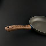 Wooden Texture Handles of Hard Anodized Frying Pan