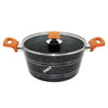 Chef Best Non-Stick Tapper Casserole / Cooking Pot With Glass Lid - 26 cm - Black
