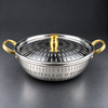 Majestic Chef Royal Serve Stainless Steel Handi with Golden Handles