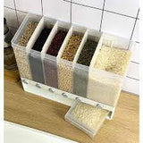 Chef Rice Dispenser Food Storage Box Container | Insect Moisture Proof Seal | Grain Kitchen Organizer Wall Mounted - majestic chef cookware