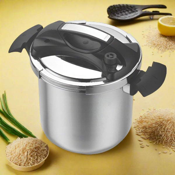 CHEF Best Imported Stainless Steel Pressure Cooker - CLIP-ON - 8 Liter
