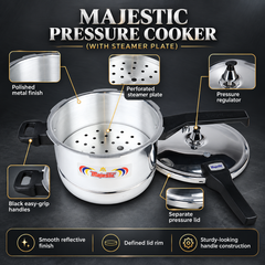 Majestic Pressure Cooker with Steamer