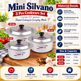 Silvano 6-Piece Aluminium Mini Pot Set