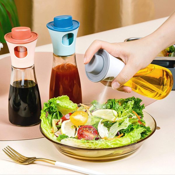 Chef Glass Oil Spray Bottle Pump for Oil-Control Kitchen Olive Oil-Sprayer Pot Bottle Dispenser Gadget Cooking Tools For BBQ ,Baking, Frying, Salad