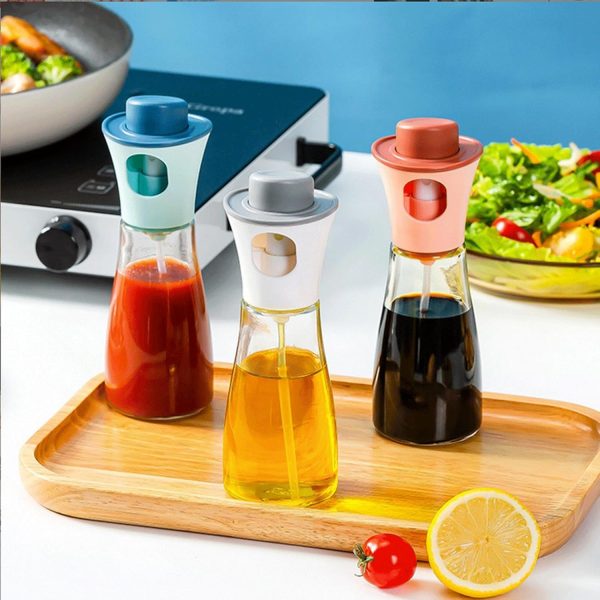 Glass Oil Dispenser Spray Bottle With Pump | 100ml/200ml | For Olive Oil, Vinegar, Water