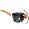 Chef Non-Stick Tapper Saucepan With Glass Lid 18 cm - Black
