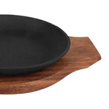 Majestic Chef Pre-Seasoned Cast Iron Round Sizzler Round Pan 8 Inches 1.6 KG Weight