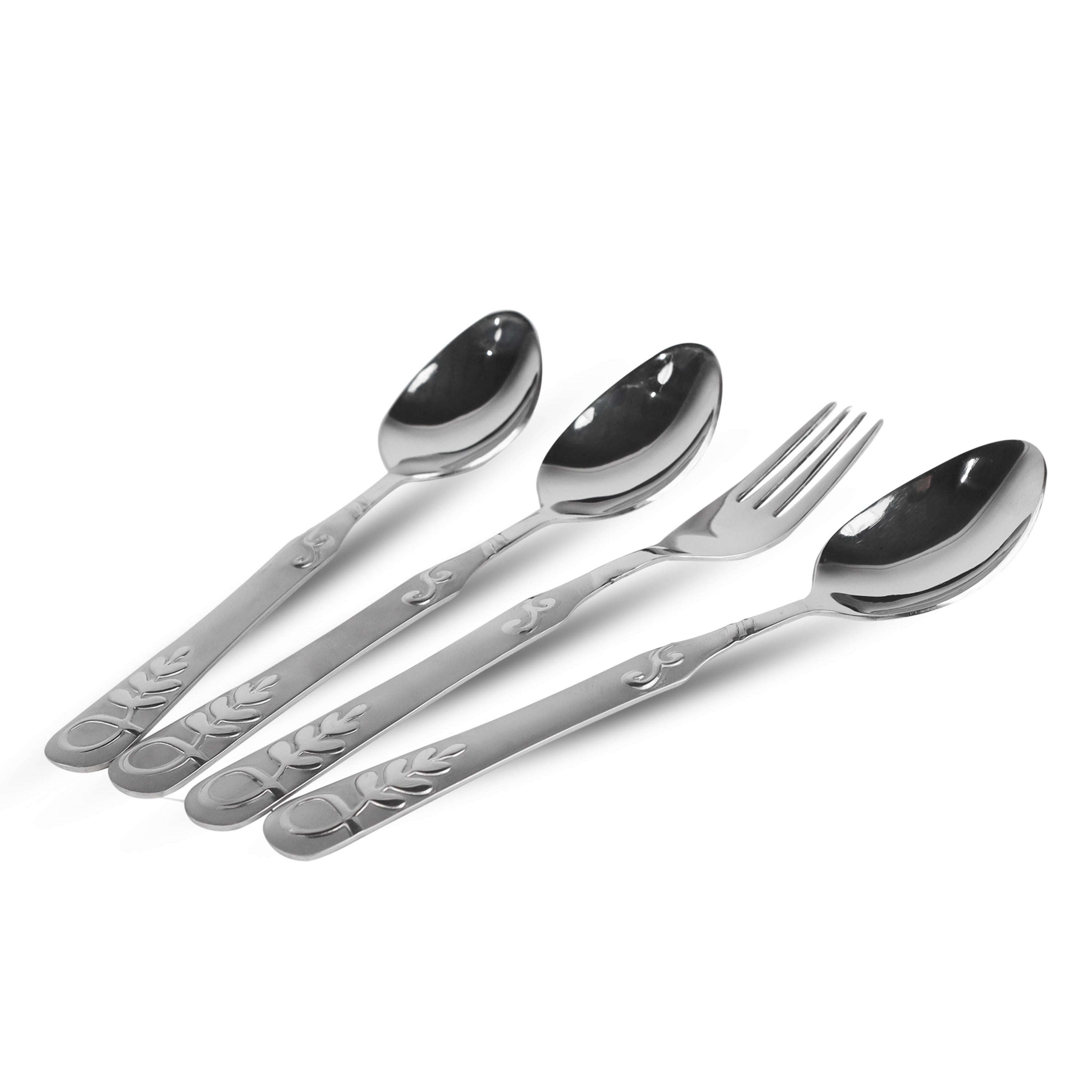 Chef Best Quality Stainless Steel 29 Pcs Cutlery Set - End Flower