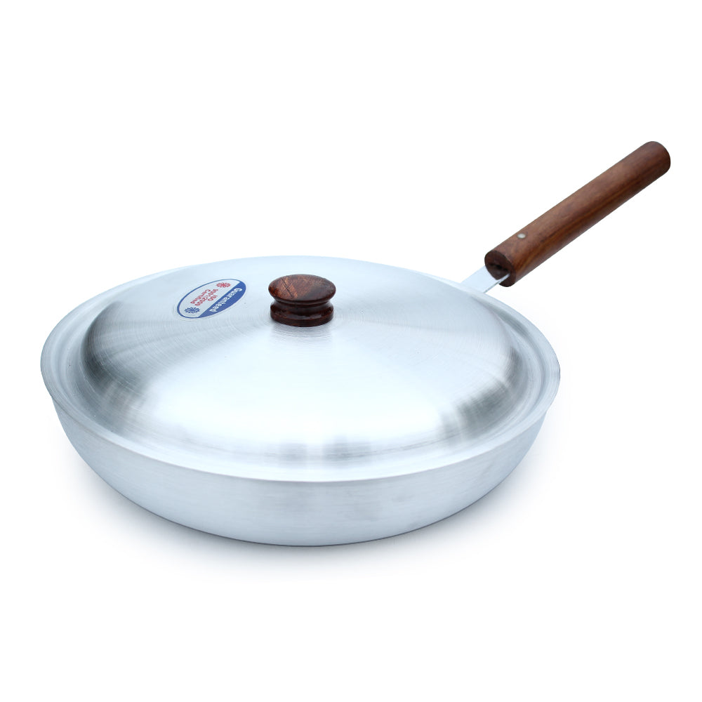 Chef Best Aluminum Round Fry Pan with Lid in best price in pakistan-Chef Cookware