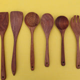 6 pcs high quality wooden cooking spoon set - kitchen utensils by chef cookware