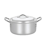 Chef Aluminum Casserole / Handi 24 cm Dull Finish - silver steel pateeli - majestic chef cookware
