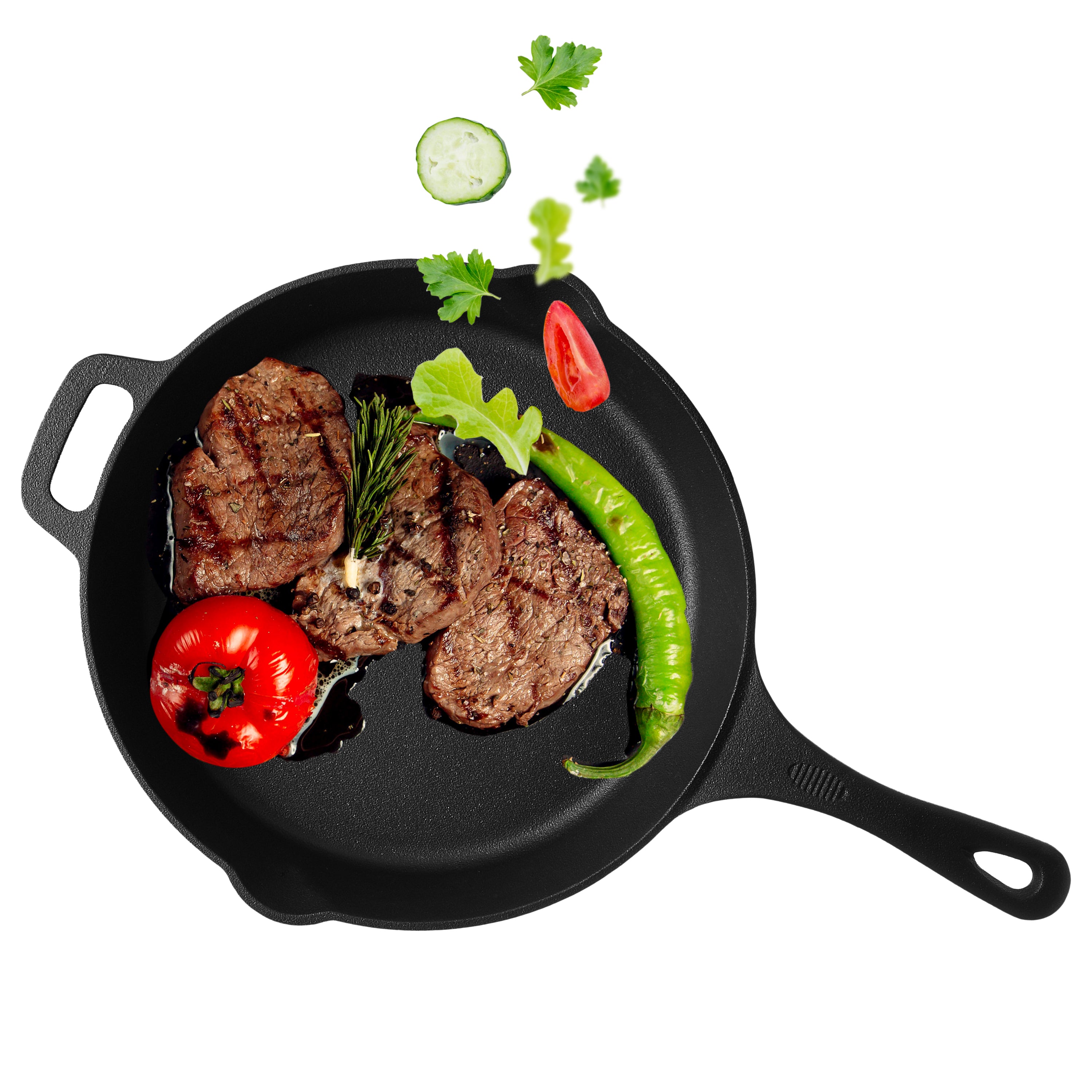 chef best quality cast iron skillet grill pan fryer at best price in pakistan - majestic chef
