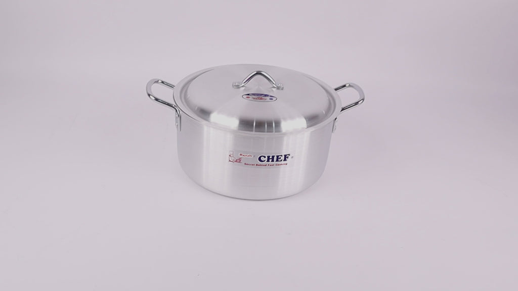 Best Metal Finish Cooking Pan / Casserole 28 cm Aluminum Alloy Metal - best price in pakistan from best cookware brand - majestic chef cookware