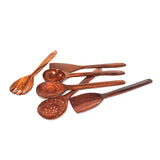 6 pcs high quality wooden cooking spoons kitchen utensils at best price - Pakistan's best cookware brand
